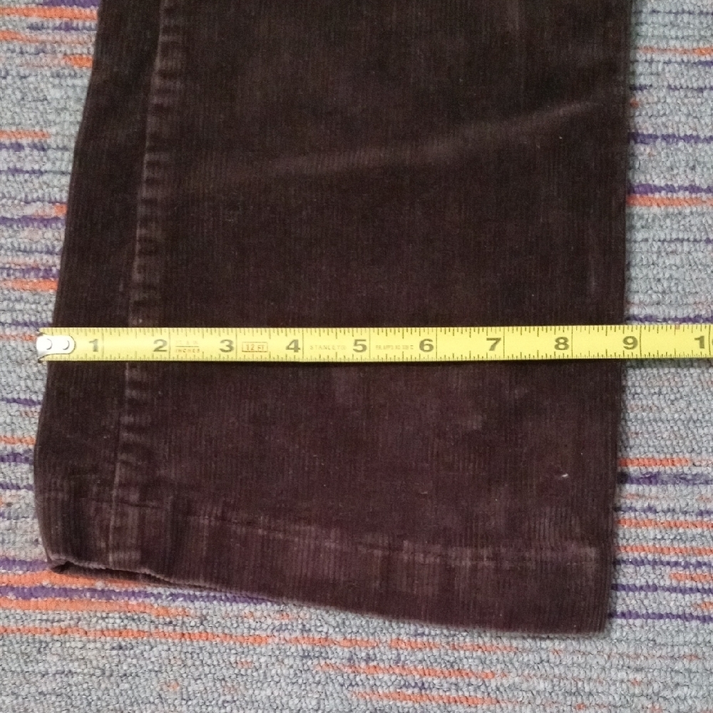 Lands' End Chocolate Corduroy Trousers - Picture 7 of 8